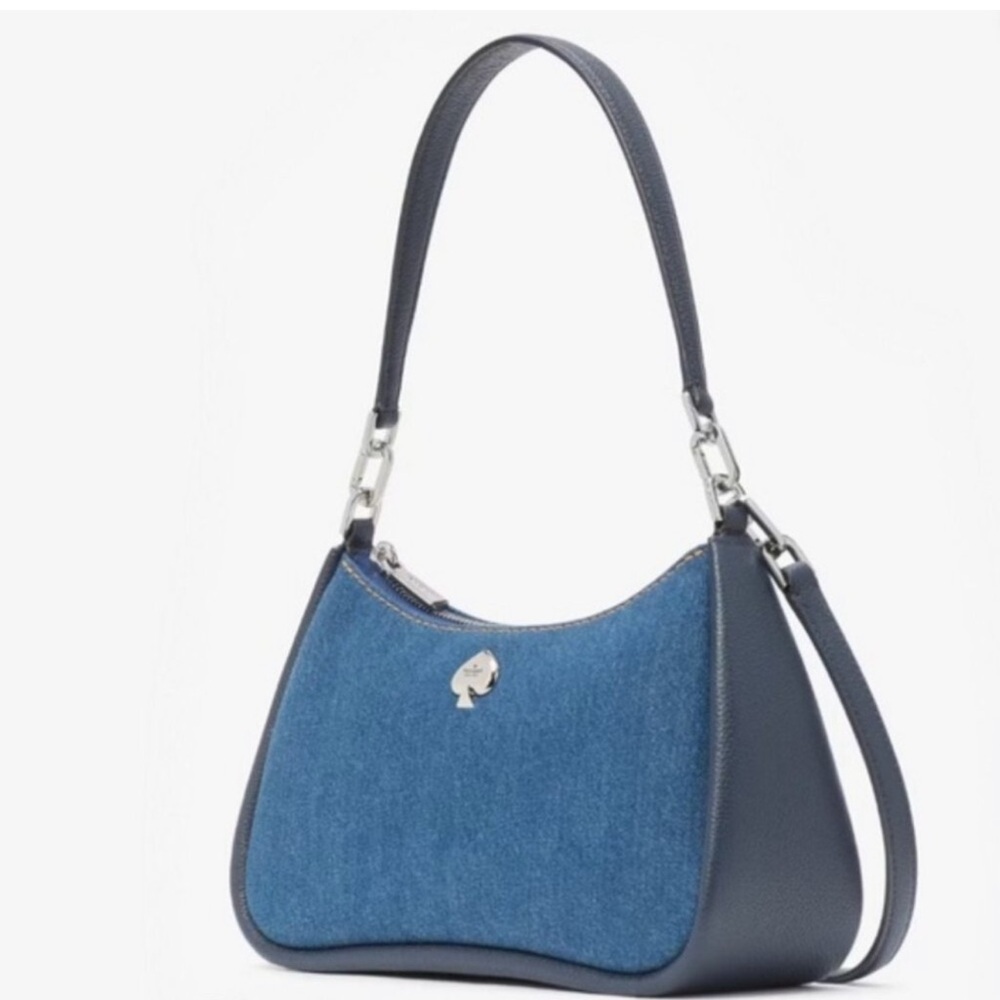 NWOT Kate Spade Denim Convertible Shoulder Bag - Picture 2 of 2